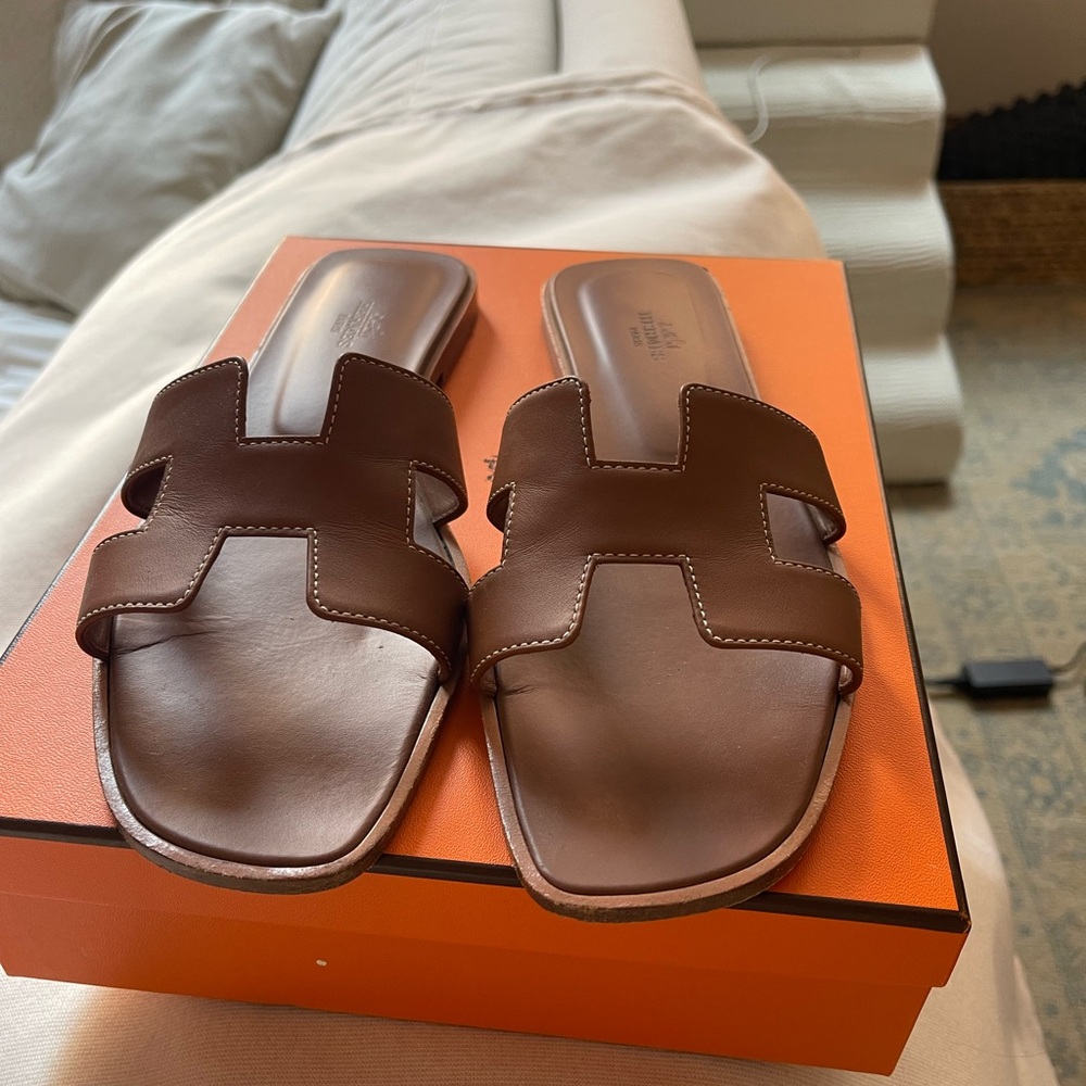 Hermes Oran Sandals (worn twice!)
